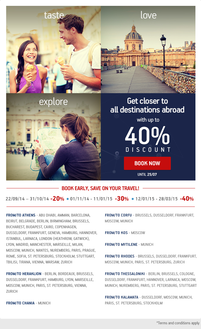 up to 40% DISCOUNT! Book now!